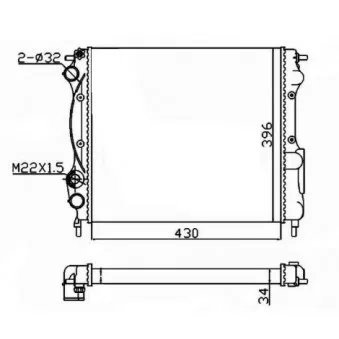 Radiateur, refroidissement du moteur NRF