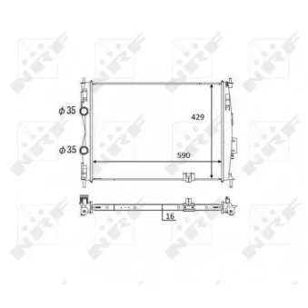 Radiateur, refroidissement du moteur NRF 59061