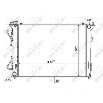 Radiateur, refroidissement du moteur NRF 59064