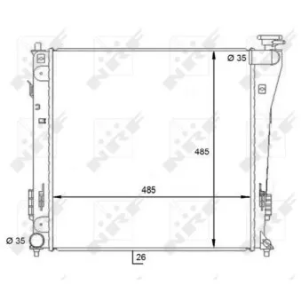 Radiateur, refroidissement du moteur NRF 59086