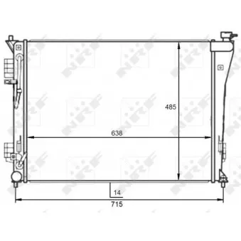 Radiateur, refroidissement du moteur NRF 59097