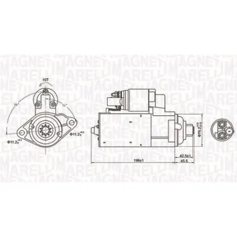 Démarreur MAGNETI MARELLI 063721286010