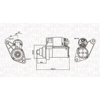 Démarreur MAGNETI MARELLI 063721330010