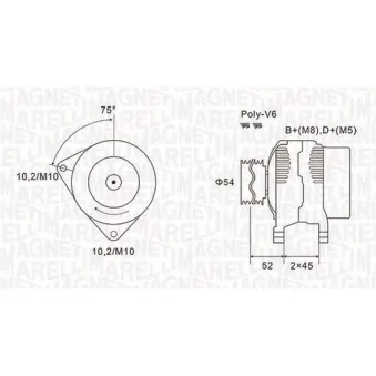 Alternateur MAGNETI MARELLI 063731496010