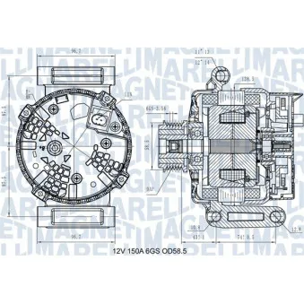 Alternateur MAGNETI MARELLI 063731546110