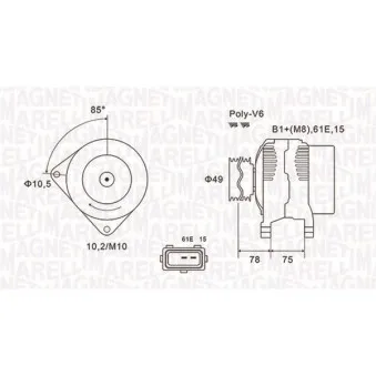 Alternateur MAGNETI MARELLI 063731591010