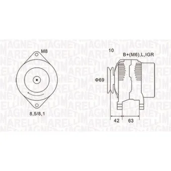 Alternateur MAGNETI MARELLI 063731600010