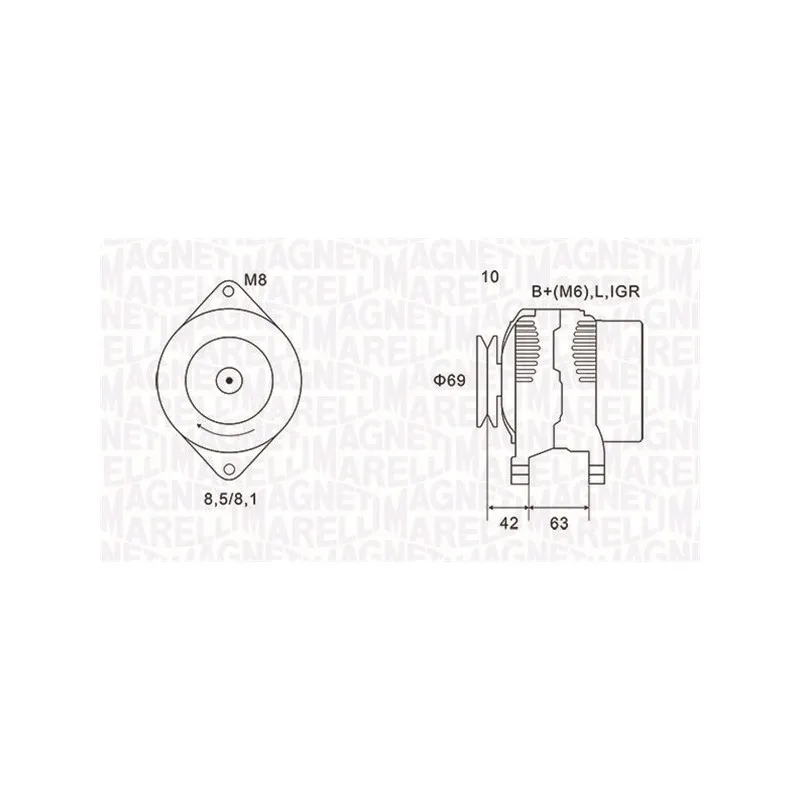 Alternateur MAGNETI MARELLI 063731600010