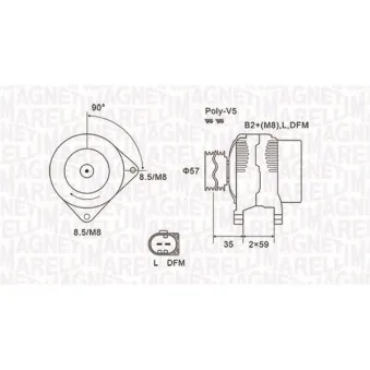 Alternateur MAGNETI MARELLI 063731675010