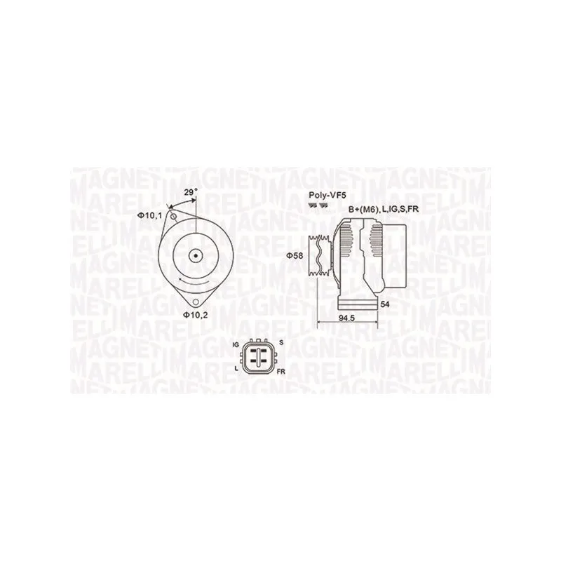 Alternateur MAGNETI MARELLI 063731721010