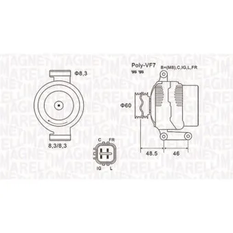 Alternateur MAGNETI MARELLI 063731726010