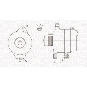 Alternateur MAGNETI MARELLI 063731800010