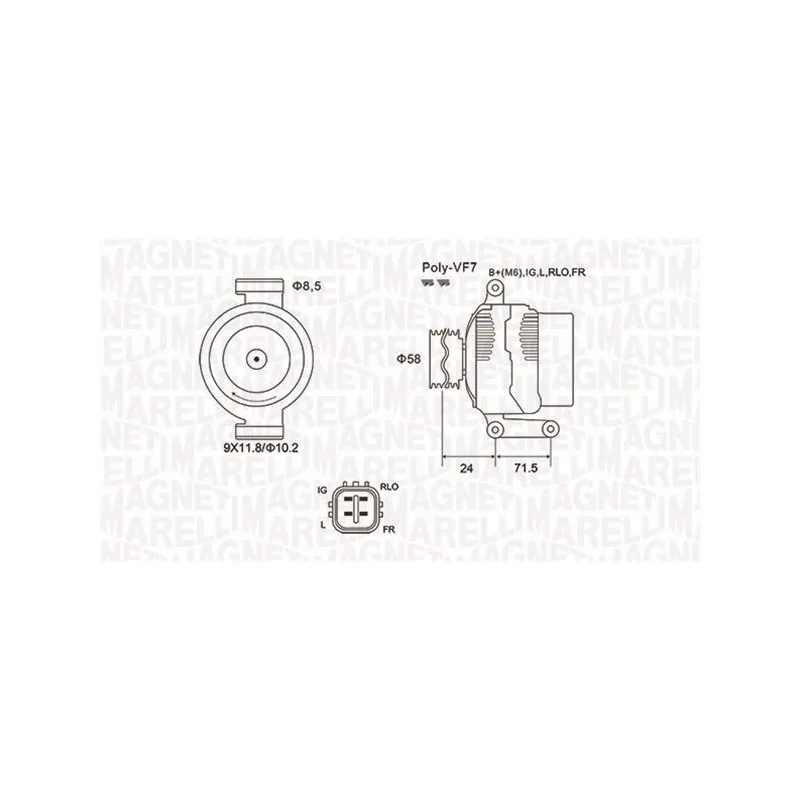 Alternateur MAGNETI MARELLI 063731965010