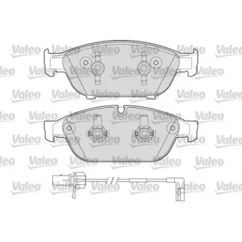 Jeu de 4 plaquettes de frein avant VALEO 601659