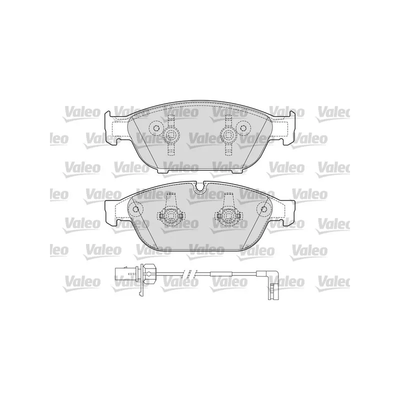 Jeu de 4 plaquettes de frein avant VALEO 601659