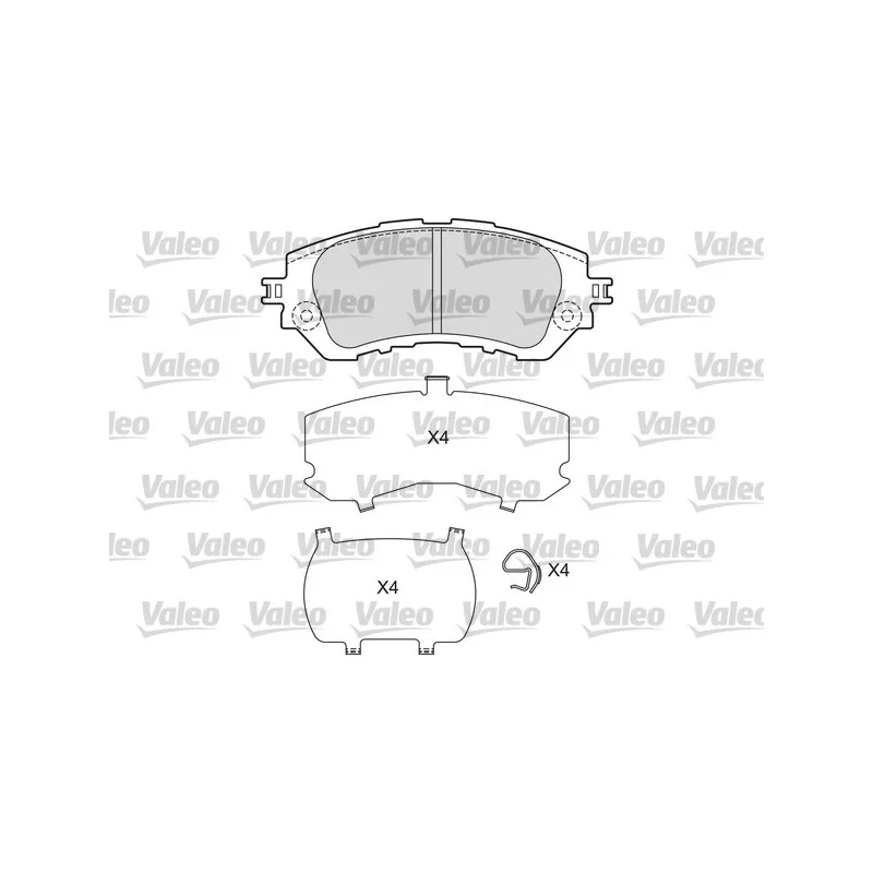 Jeu de 4 plaquettes de frein avant VALEO 601668