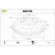 Jeu de 2 disques de frein avant VALEO 886194 - Visuel 1