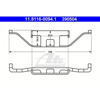 Ressort, étrier de frein ATE 11.8116-0094.1