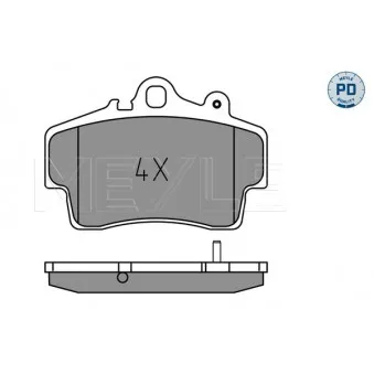 Jeu de 4 plaquettes de frein avant MEYLE 025 219 3715/PD