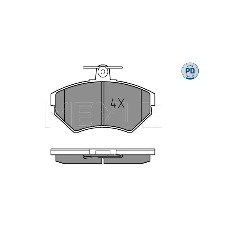 Jeu de 4 plaquettes de frein avant MEYLE 025 219 4516/PD