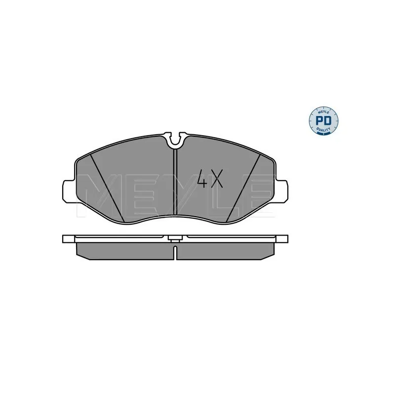Jeu de 4 plaquettes de frein avant MEYLE 025 220 6221/PD
