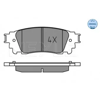 Jeu de 4 plaquettes de frein arrière MEYLE 025 221 5315