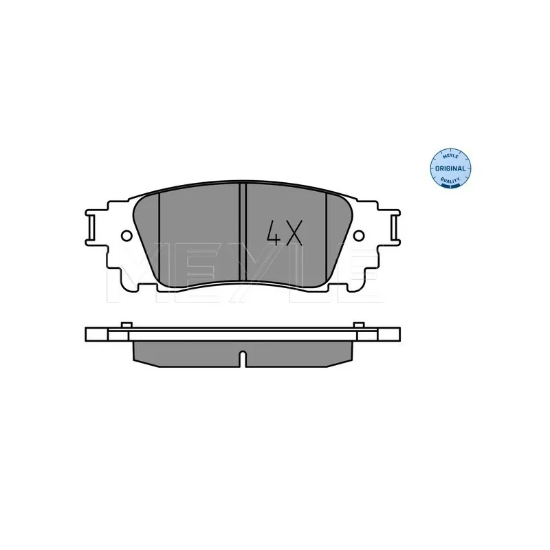 Jeu de 4 plaquettes de frein arrière MEYLE 025 221 5315