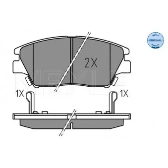 Jeu de 4 plaquettes de frein avant MEYLE 025 225 9018