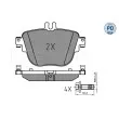 Jeu de 4 plaquettes de frein arrière MEYLE 025 227 9217/PD - Visuel 1