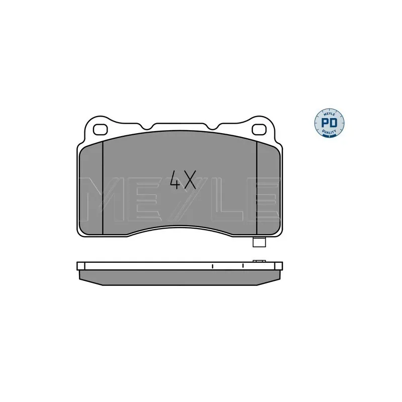 Jeu de 4 plaquettes de frein avant MEYLE 025 233 2516/PD