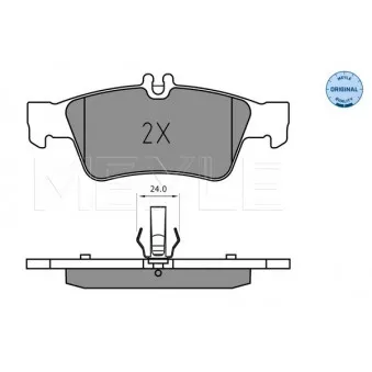 Jeu de 4 plaquettes de frein arrière MEYLE 025 233 3516
