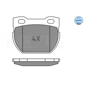 Jeu de 4 plaquettes de frein arrière MEYLE 025 234 7115