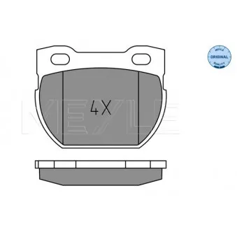 Jeu de 4 plaquettes de frein arrière MEYLE 025 234 7118