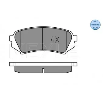 Jeu de 4 plaquettes de frein arrière MEYLE 025 235 3917
