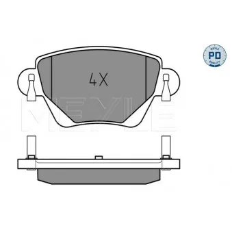 Jeu de 4 plaquettes de frein arrière MEYLE 025 235 5717/PD