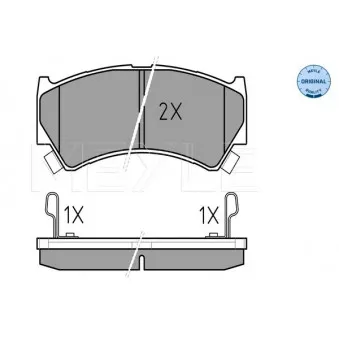 Jeu de 4 plaquettes de frein avant MEYLE 025 237 9515/W