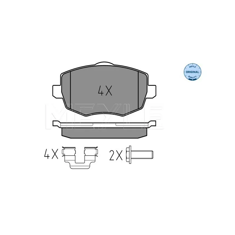 Jeu de 4 plaquettes de frein avant MEYLE 025 240 7316