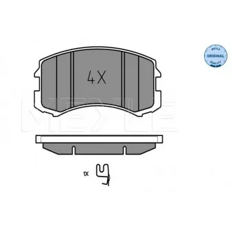 Jeu de 4 plaquettes de frein avant MEYLE 025 242 9116