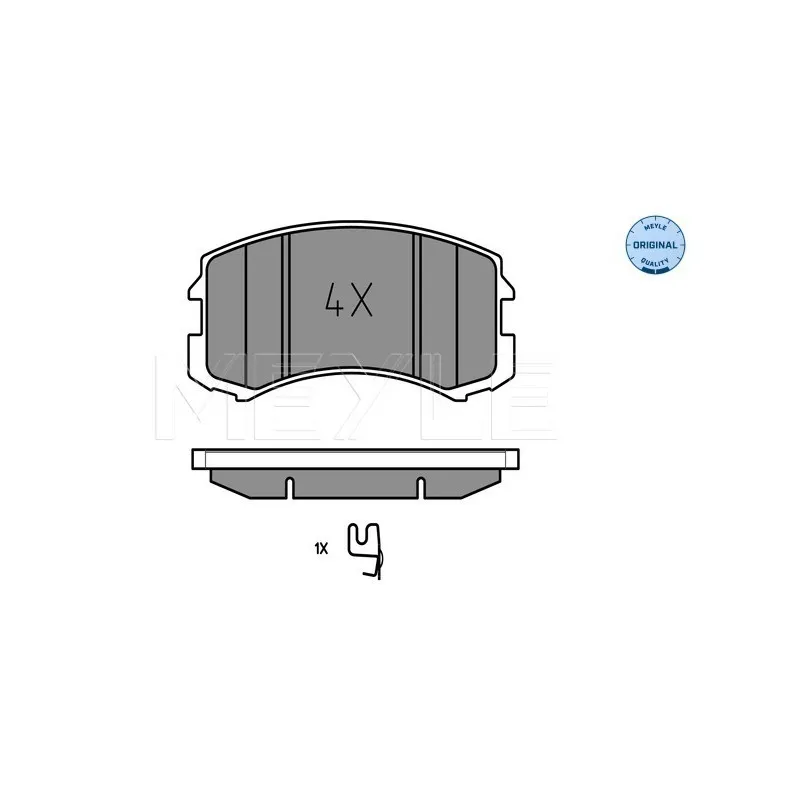 Jeu de 4 plaquettes de frein avant MEYLE 025 242 9116
