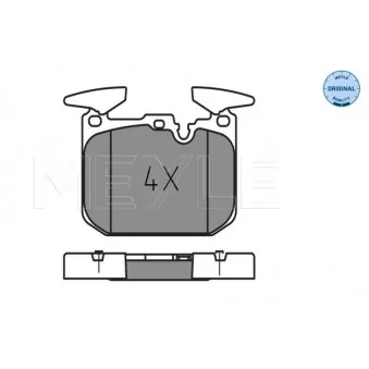 Jeu de 4 plaquettes de frein avant MEYLE 025 250 2818