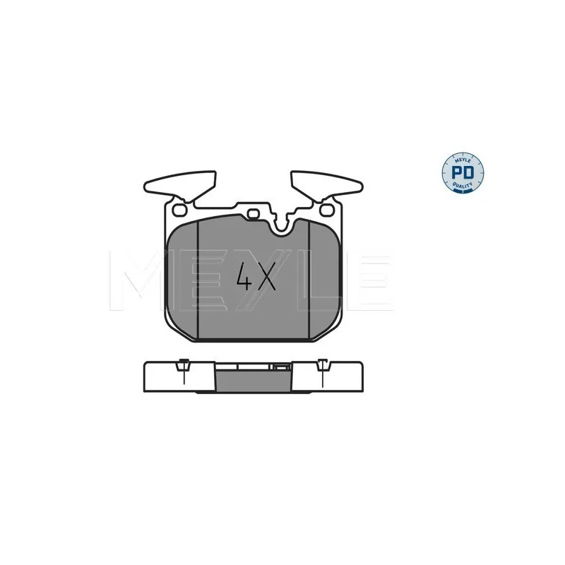 Jeu de 4 plaquettes de frein avant MEYLE 025 250 2818/PD
