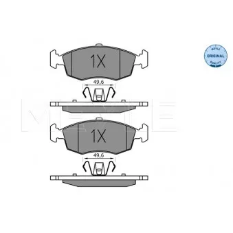 Jeu de 4 plaquettes de frein avant MEYLE 025 253 2317