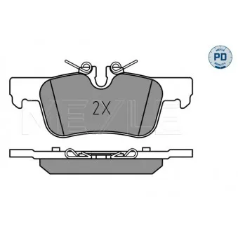 Jeu de 4 plaquettes de frein arrière MEYLE 025 253 3116/PD