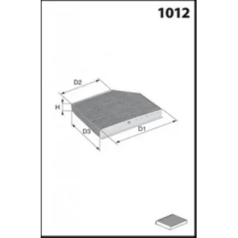 Filtre, air de l'habitacle MECAFILTER EKR7407