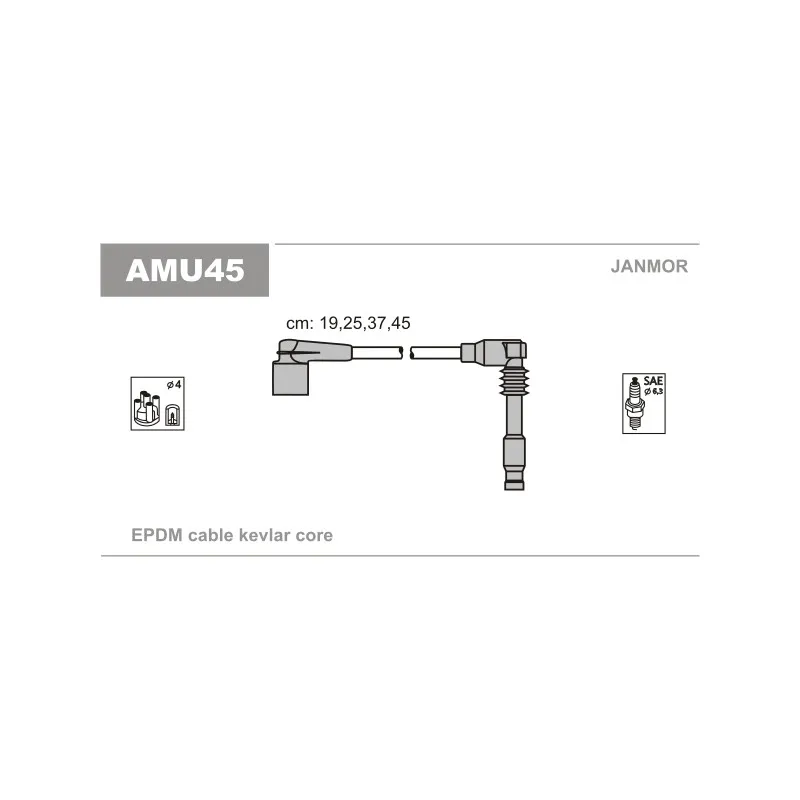 Kit de câbles d'allumage JANMOR AMU45