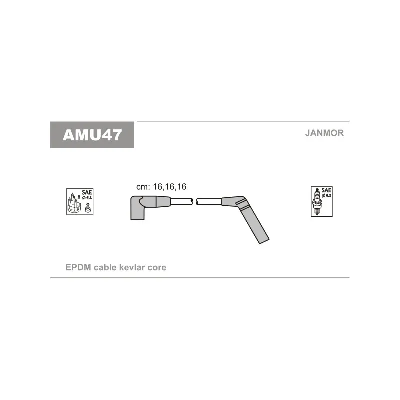 Kit de câbles d'allumage JANMOR AMU47