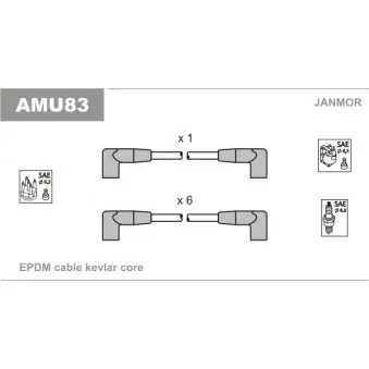 Kit de câbles d'allumage JANMOR