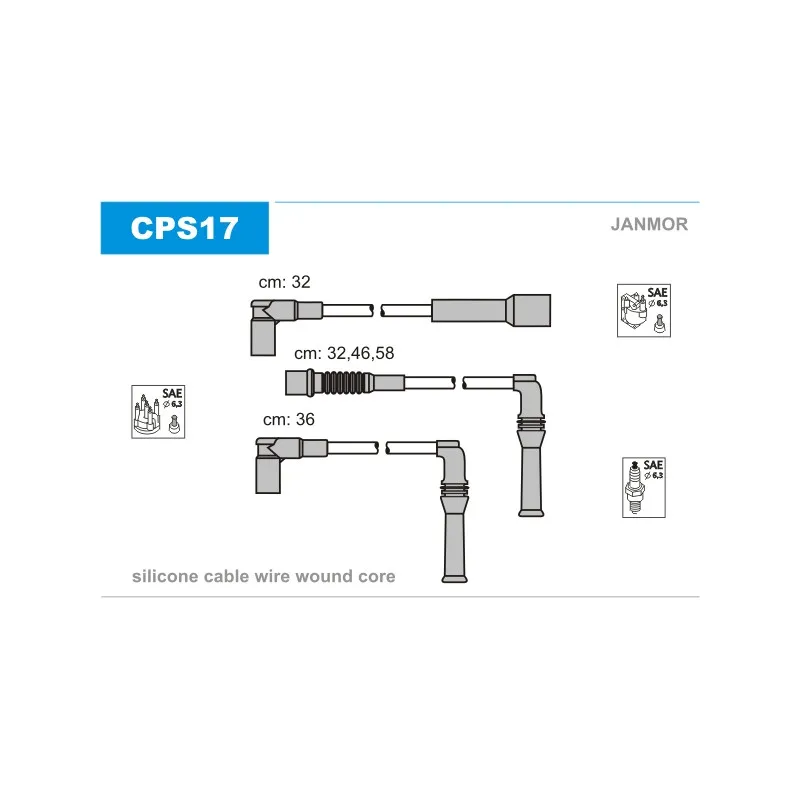 Kit de câbles d'allumage JANMOR CPS17