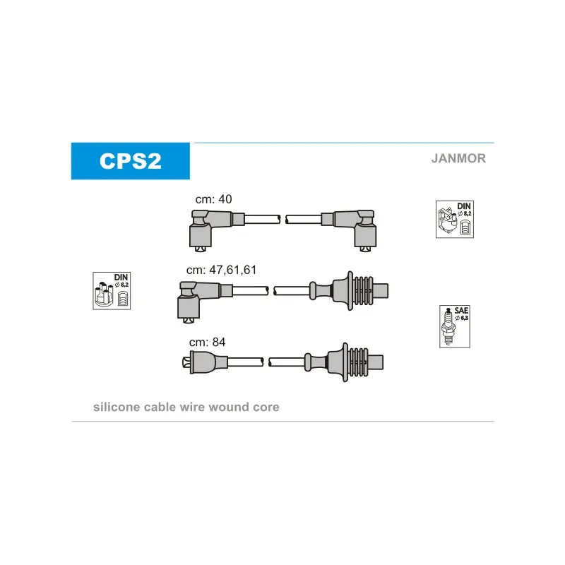 Kit de câbles d'allumage JANMOR CPS2