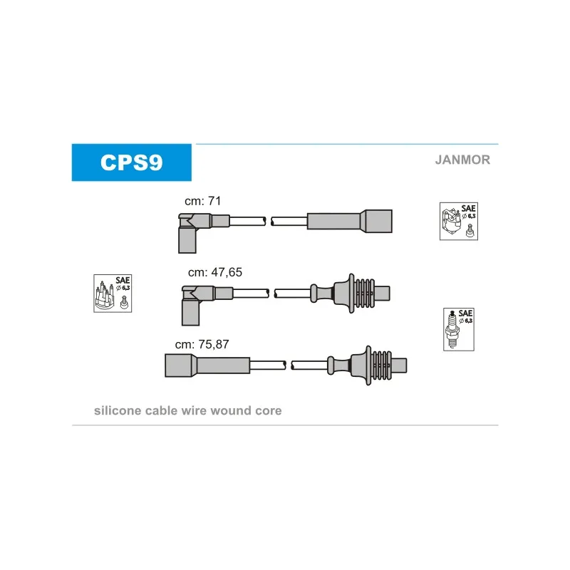 Kit de câbles d'allumage JANMOR CPS9